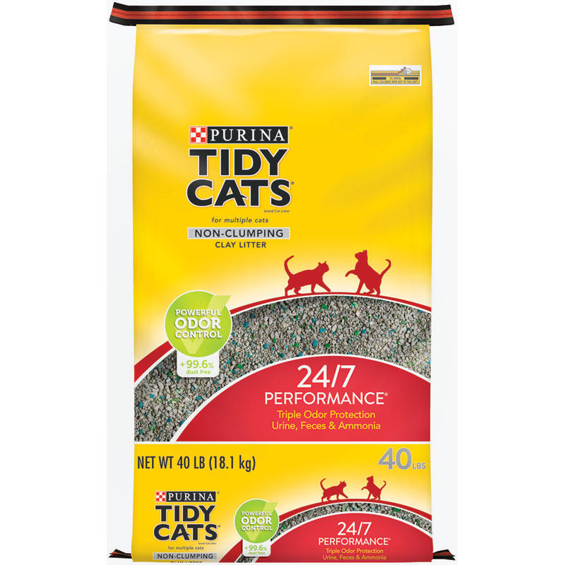 40 Lb. Purina Tidy Cats 24/7 Performance Multi Cat Odor Control Non-Clumping Cat Litter