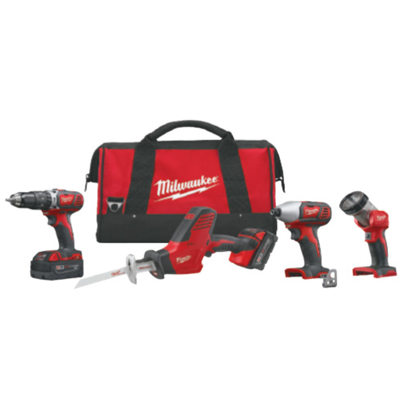 Milwaukee M18 Cordless LITHIUM-ION 4-Tool Combo Kit