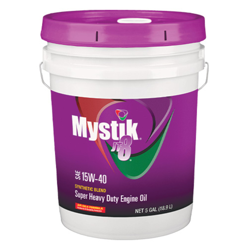 5 Gal. Mystik JT-8 Synthetic Blend 15W40 Super Heavy Duty Engine Oil