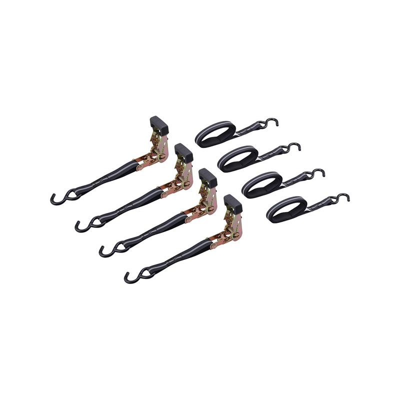 4 Pk. 1-1/6" X 12' Ratchet Tie Down Set
