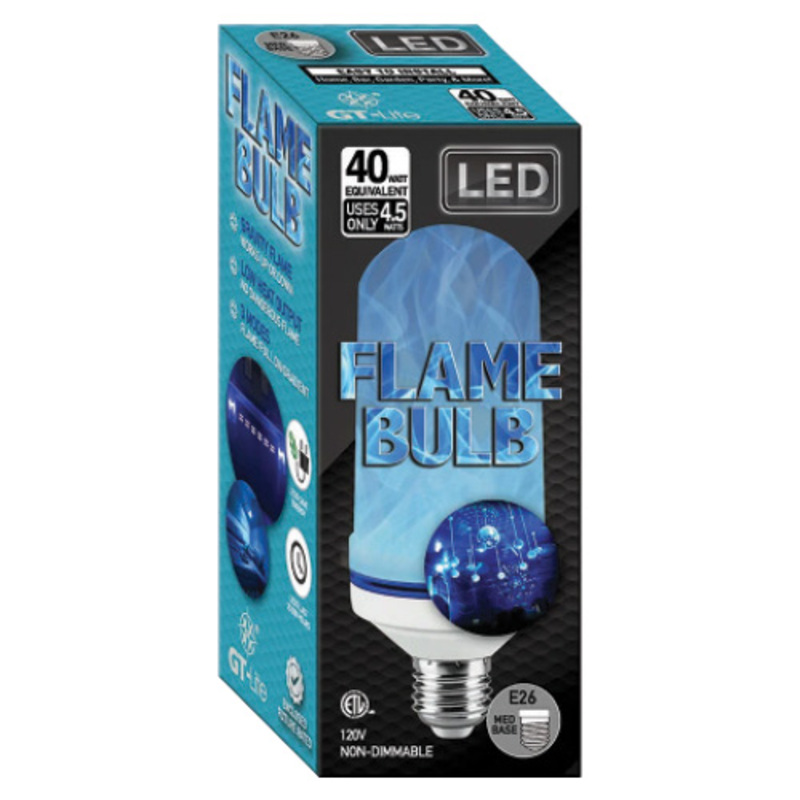 LED Bulb Blue Flicker Flame