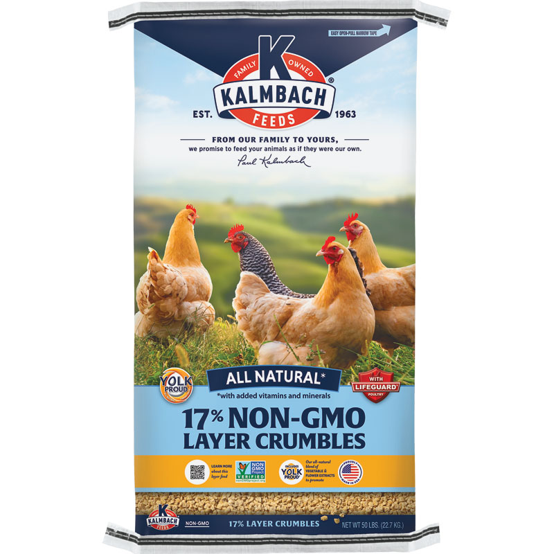 50 Lb. Kalmbach 17%  Non GMO Layer Crumbles