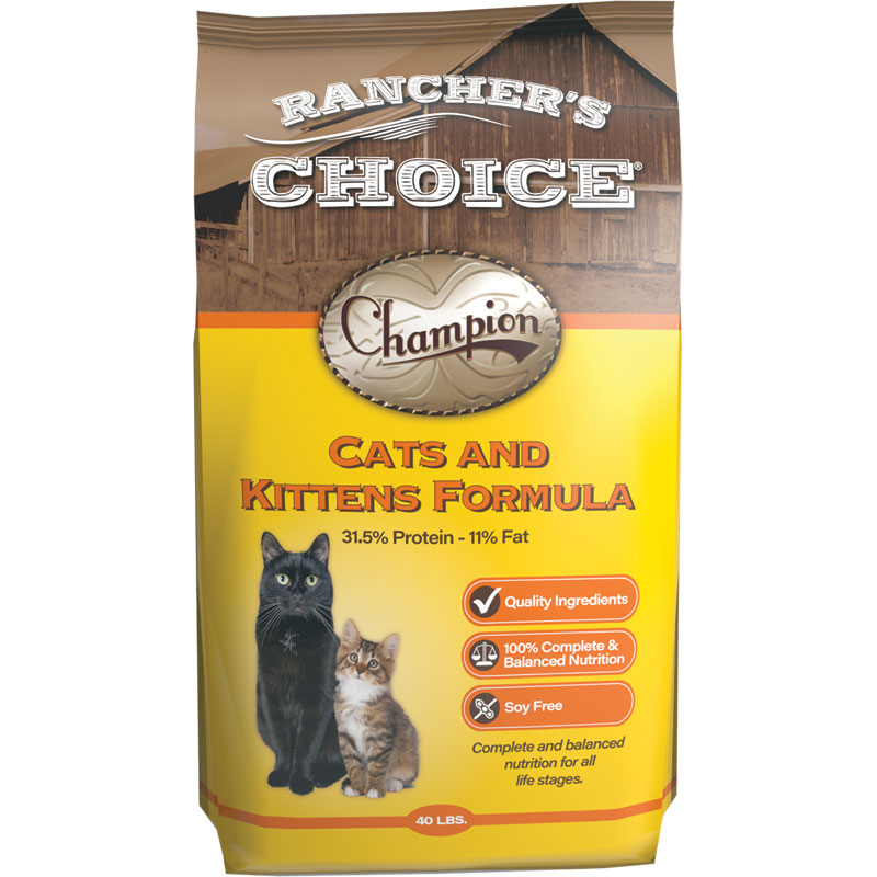 40 Lb. Rancher's Choice Cat and Kitten Formula Cat Food
