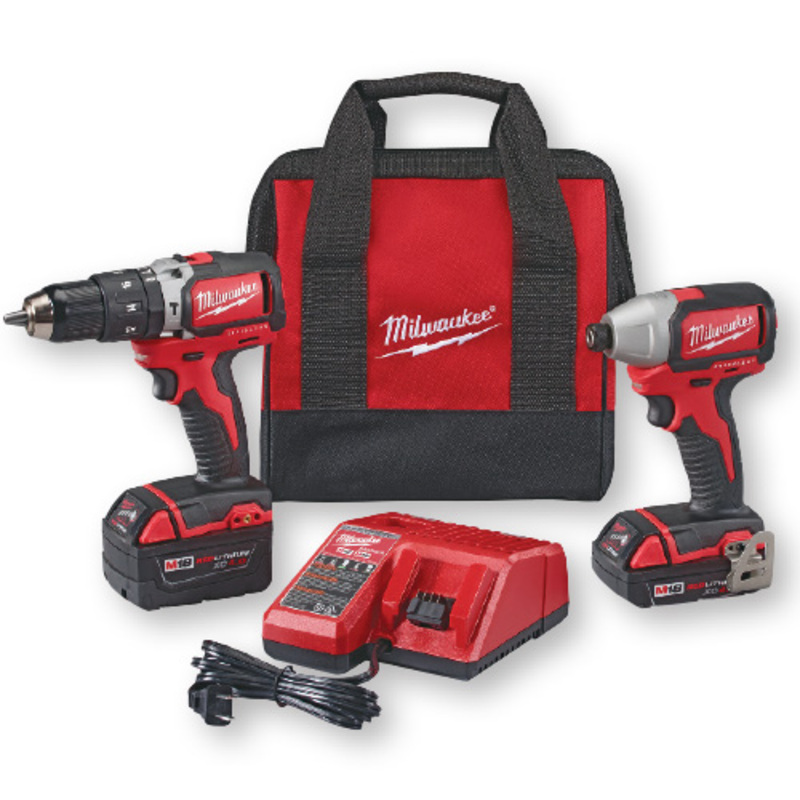 Milwaukee M18 Compact Brushless Drill-Brushless Impact Combo Kit